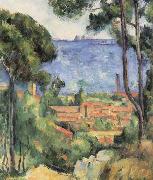 Paul Cezanne Vue sur I Estaque et le chateau d'lf oil painting on canvas